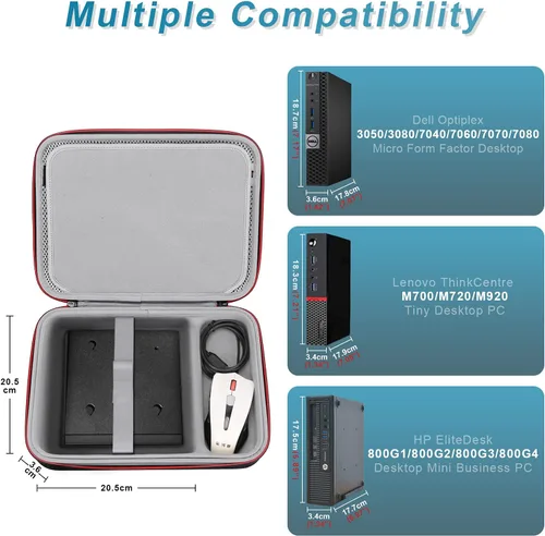Miniatura 3 de RLSOCO Funda para HP ProDesk 400/800/600 Mini PC de sobremesa y Lenovo ThinkCentre M700/M720/M93P Tiny Desktop PC y Dell Optiplex