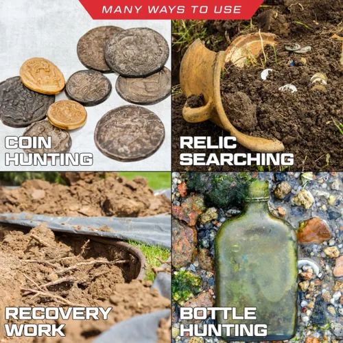 Miniatura 4 de Kellyco Herramienta de excavación de pala de detección de metales de carbono – Cortador de raíces ligero de doble hoja dentada para suelos duros