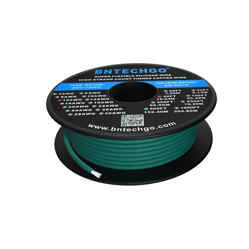 Miniatura 29 de BNTECHGO Carrete de alambre de silicona calibre 12, 50 pies, color marrón, flexible, 12 AWG, alambre de cobre estañado trenzado