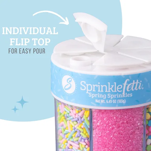 Miniatura 5 de Sweets Indeed Juego de 6 celdas de Pascua – 6.45 onzas de gránulos decorativos comestibles para hornear, decoración de pasteles, cupcakes, galletas