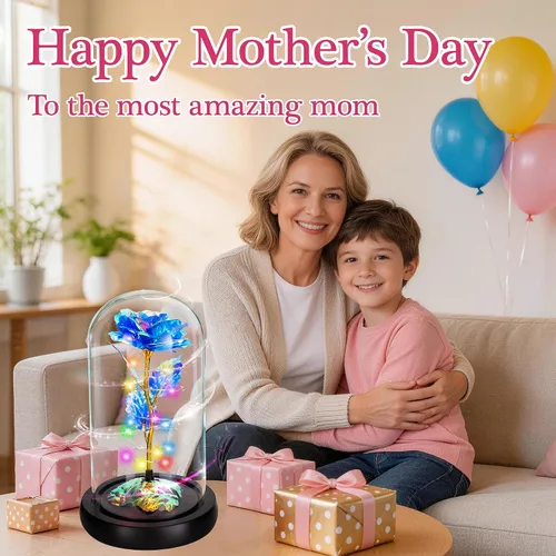 Miniatura 3 de Childom Regalos de flores para el día de la madre para mamá de hija e hijo, regalos de cumpleaños para mujeres, mamá, abuela, esposa, flores