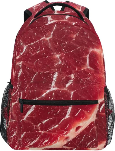 Miniatura 31 de Fisyme Mochila para computadora portátil con estampado de cebra rosa, mochila para libros, viajes informales, senderismo, computadoras portátiles