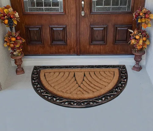 Miniatura 163 de A1HC Tapete para Puerta de Fibra de Coco Natural y Caucho, 30"x48" – Grueso, Duradero, Resistente, Anti-Desprendimiento, Resistente a