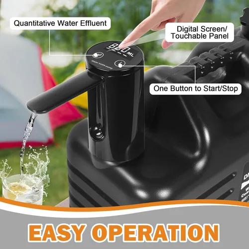 Miniatura 3 de Jarra de Agua de 5 Galones con Dispensador de Agua Eléctrico 2000mAh Bomba de Agua Recargable Automática Tipo-C Libre de BPA Contenedor de Agua