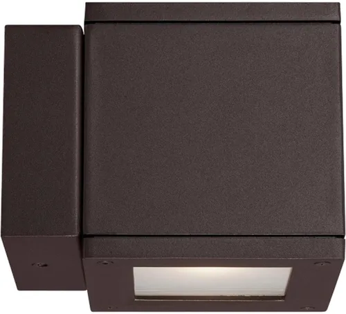 Miniatura 13 de WAC Lighting WS-W2505-AL Rubix - Lámpara de pared LED para exteriores, doble luz, 3000K, aluminio cepillado
