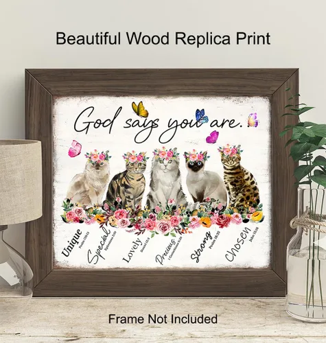 Miniatura 3 de Arte de pared inspirador cristiano de 11 x 14 pulgadas, versículo de la Biblia, decoración de pared de las Escrituras del Salmo para mujeres
