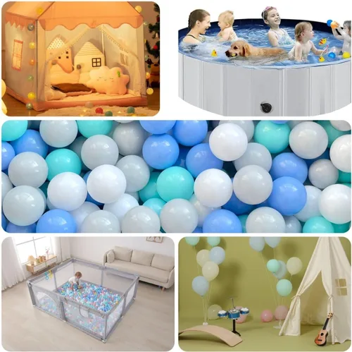 Miniatura 3 de Bolas para pozo de bolas BBRUN, 1000 unidades, bolas de plástico para pozo de bolas, corral de juegos, sin BPA, a prueba de aplastamiento, bolas