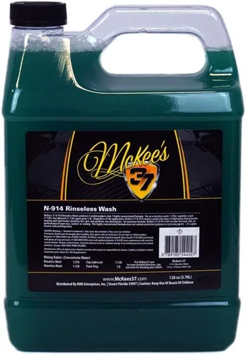 McKee's 37 - N-914 Lavado sin enjuague V2 | Lavado de autos rápido y fácil sin enjuague, potente jabón para automóvil, seguro para todos los