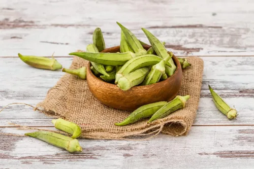 Miniatura 4 de Semillas Verde Okra Bamia (Dedo de Señora) Vegetales sin OMG para plantar