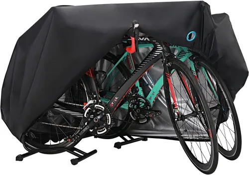 Miniatura 10 de Cubierta para bicicleta, cubierta impermeable para bicicleta al aire libre con agujero de bloqueo para bicicletas de montaña y de carretera