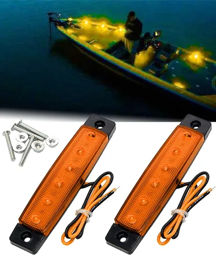 Miniatura 9 de Shangyuan Luces marinas para barco, luces interiores LED utilitarias para cubierta de cortesía, luz de cabina de popa de popa de 12 V, luces marinas