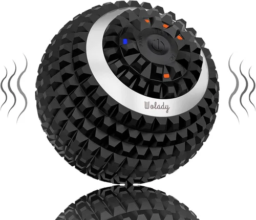 Pelota de masaje vibratoria, rodillo de masaje de yoga de alta intensidad de 4 velocidades, alivia la tensión muscular, bolas de masaje de presión y