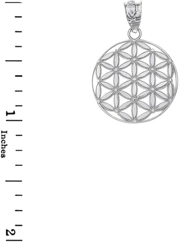 Miniatura 2 de Colgante espiritual de plata de ley 925, diseño de flor de la vida sagrada