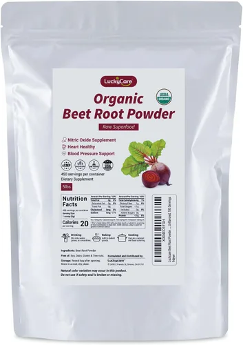Miniatura 11 de Polvo de raíz de remolacha orgánica 13.6oz (385g) Superalimento puro crudo Rico en nitratos de origen vegetal Apoya la energía, la resistencia