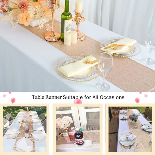 Miniatura 5 de Caminos de mesa ShinyBeauty rectangular de lentejuelas, para boda, fiesta, decoración (12 x 72 pulgadas)
