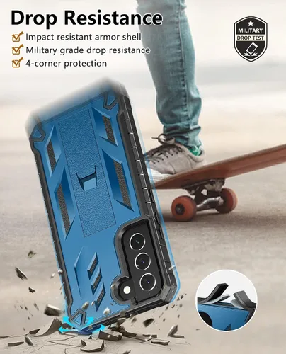 Miniatura 4 de SOiOS Funda protectora para Samsung Galaxy S22: protección de grado militar a prueba de caídas con soporte Resistente a prueba de golpes TPU mate