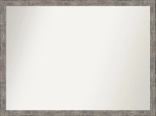 Miniatura 212 de Amanti Art Silver Bathroom Mirror for Over Sink, 24x49 Custom Made Marred Pewter Rectangle Vanity Mirror, Oversize Casual Wood Frame, Hangs Estaño