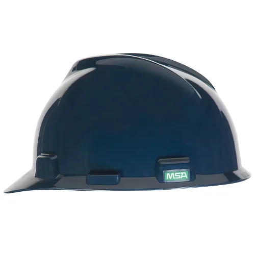 Miniatura 32 de MSA 477484 V-Gard - Casco de seguridad, con suspensión de trinquete Fas-Trac III, carcasa de polietileno, protección anti-impacto superior, correas