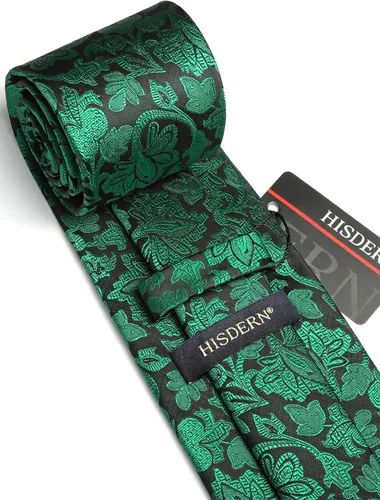 Miniatura 172 de Corbatas florales tejidas clásicas para hombre, corbata cuadrada de bolsillo, corbatas formales para hombres, boda con pañuelo