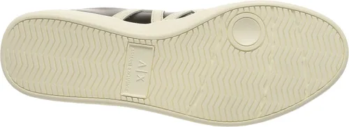 Miniatura 4 de AX ARMANI EXCHANGE Zapatos deportivos de cuero con logotipo para hombre, Blanco
