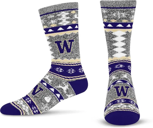 Miniatura 17 de For Bare Feet Ugly Holiday Sweater Crew Sock NCAA