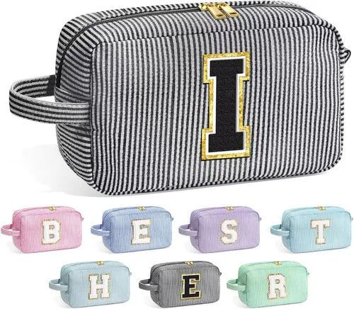 Miniatura 21 de Bolsa de Maquillaje con Inicial YOOLIFE - Regalos de Cumpleaños para Mujeres, Niñas, Mamá, Hija, Amigas, Hermana, Maestra, Regalos de Propuesta