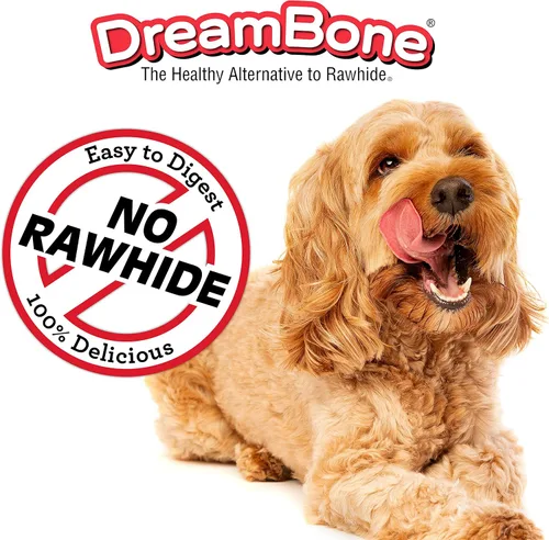 Miniatura 8 de DreamBone Mancuernas de triple sabor, dale a tu perro un masticable hecho con pollo y verduras reales