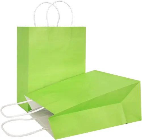 Miniatura 9 de AZOWA Bolsas de regalo de papel kraft negro con asas (negro, 12 piezas, 5 x 3.1 x 8.2 pulgadas)