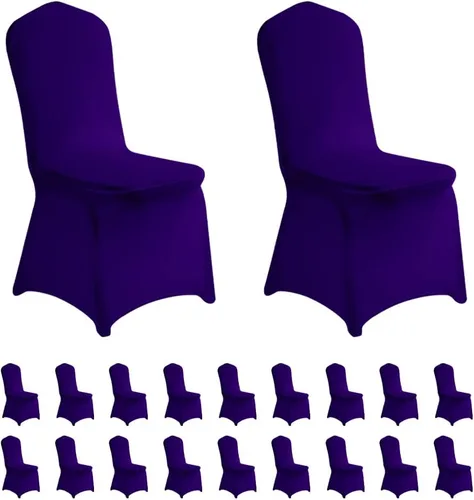 Miniatura 32 de LZY 6 piezas Fundas de Silla de Spandex Elásticas Fundas Deslizables para Fiestas de Boda, Fundas de Decoración de Sillas de Comedor y Banquete Negro