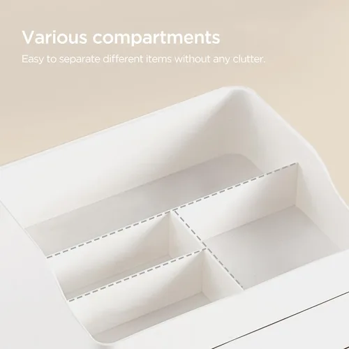 Miniatura 3 de HBlife Organizador de maquillaje para tocador con 2 cajones, organizador grande de cosméticos para encimera de baño, almacenamiento para el cuidado