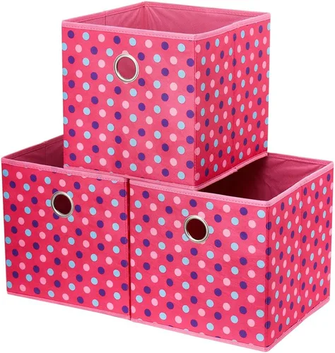 Miniatura 8 de QY-SC16-3 - Cubos plegables de tela Strorage de 10 x 10 x 10 pulgadas, patrón de alpaca verde lago para organizador de armario, insertos y cajones