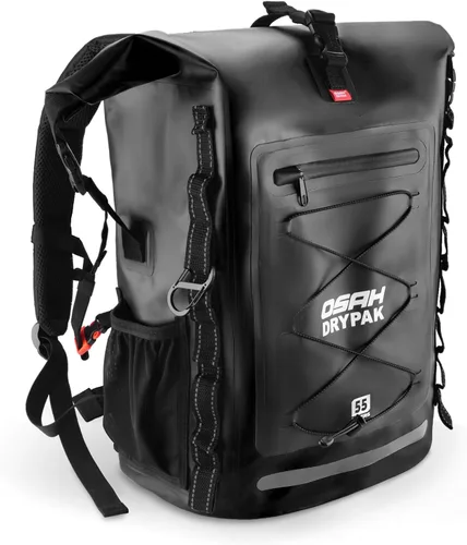 Miniatura 33 de OSAH DRYPAK Mochila impermeable Bolsa seca – Mochila de senderismo enrollable para viajes, kayak, canotaje, camping y pesca, Gris, Ocio