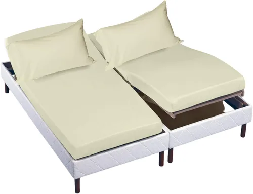 Miniatura 11 de Cottingon Juego de sábanas de 4 piezas de tamaño King con cabezal flexible, sábanas divididas de 34 pulgadas para camas ajustables con números