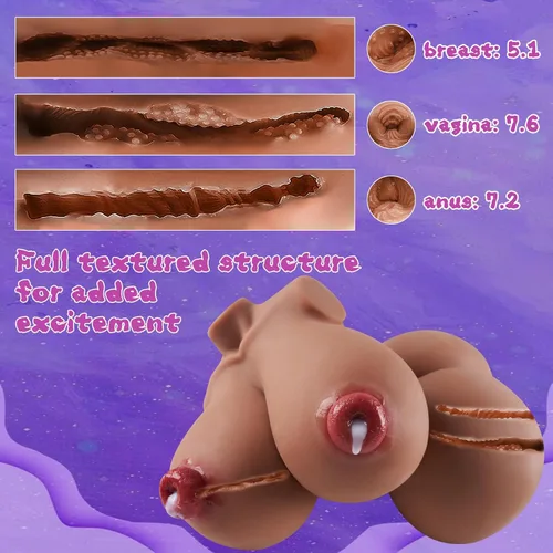 Miniatura 4 de Muñeca sexual para adultos de 24 libras, masturbador masculino, 4 en 1, muñeca de amor de torso femenino con pechos grandes, culo grande, muñecas