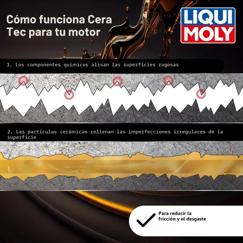 Miniatura 4 de LIQUI MOLY Aditivo para aceite Cera Tec 20002 Protección contra el desgaste cerámico para motores de gasolina y diésel Rendimiento del motor más