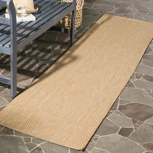 Miniatura 96 de SAFAVIEH Alfombra Lavable para Exteriores Colección Courtyard - Pasillo de 2'3" x 6'7", Azul Marino y Gris, No Desprende Pelusa y Fácil Limpieza