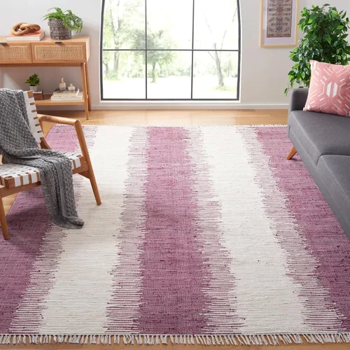 Miniatura 32 de Alfombra de algodón tejido a mano, color azul. Colección Montauk MTK751A, de Safavieh, Algodón, Azul