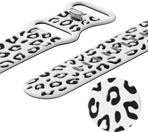 Miniatura 4 de CreateGreat Correas de leopardo grabadas compatibles con Apple Watch Band de 1.575 in 1.614 in 1.496 in 1.654 in 1.732 in 1.772 in 1.811 in 1.929 in