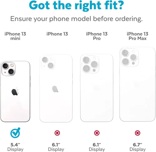 Miniatura 9 de Speck Funda para iPhone 13 Mini, protección contra caídas, compatible con carga inalámbrica, transparente, antimicrobiana