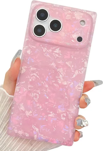 Miniatura 41 de Funda compatible con iPhone 14 Pro con borde rectangular, bonita funda protectora de lujo con pintura al óleo y flores para mujeres y niñas, funda