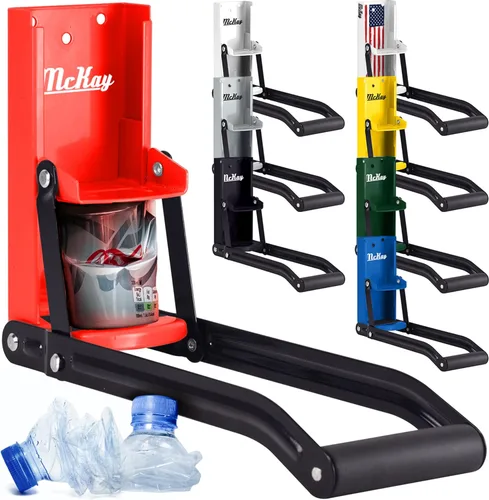 Miniatura 9 de Mckay Trituradora de latas de metal de 16 oz. y 12 oz. Automática para reciclaje, trituradora de latas de aluminio de servicio pesado para pared