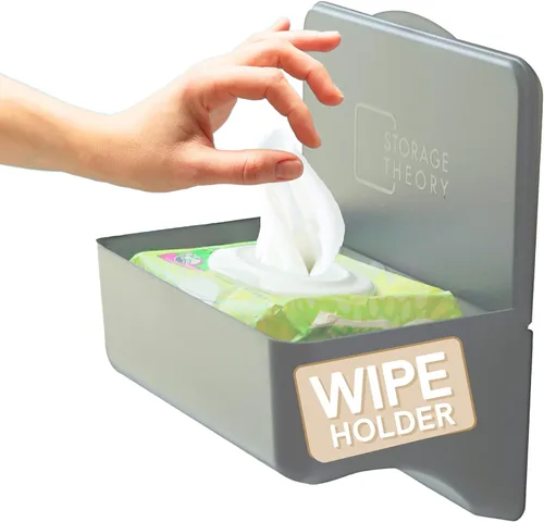 Miniatura 10 de Soporte para toallitas para baño – Organizador adhesivo de montaje en pared para toallitas húmedas – Estante de toallitas de inodoro de baño