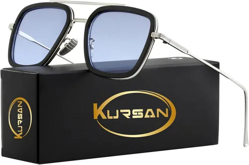 Miniatura 3 de Tony Stark - Gafas de sol polarizadas para hombres y mujeres, marco de metal cuadrado vintage, lentes Iron Man y Spider-Man