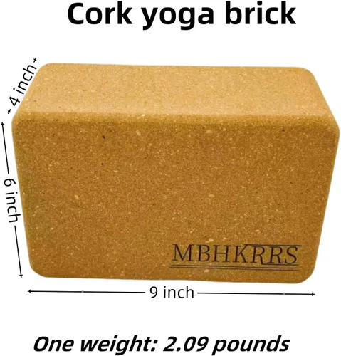 Miniatura 2 de Bloque de yoga – Bloque de corcho de grano fino, equipo de yoga, accesorio de gimnasio en casa, herramienta de pilates, ligero para viajes