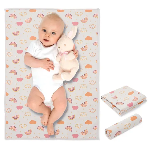 Miniatura 8 de Cambiador de bebé de cuero vegano - Cambiador portátil lavable, cambiador plegable de viaje para bebé, regalos de ducha para recién nacidos y niños