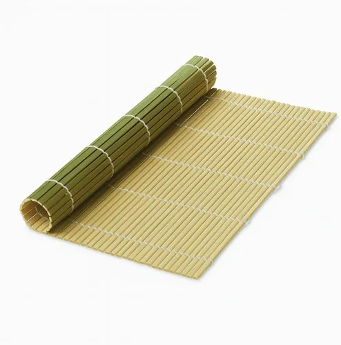 Miniatura 3 de JapanBargain S-3155, Alfombrilla de rodillo de bambú verde para sushi de 9-1/2 pulgadas, cuadrada