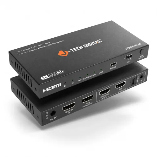Miniatura 7 de J-Tech Digital Premium Quality 1080P HDMI a HDMI + Audio (SPDIF + RCA estéreo) Convertidor y extractor de audio (JTDAT5CH)