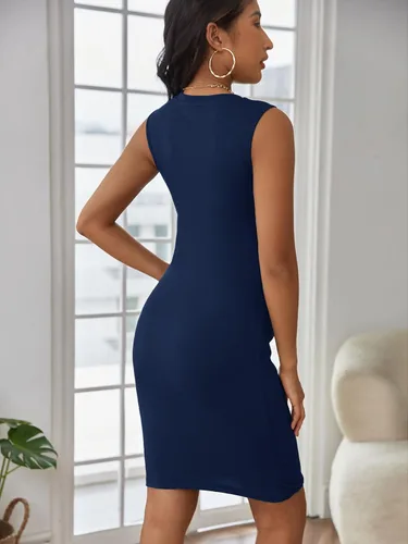 Miniatura 2 de Verdusa Vestido de maternidad para mujer, sin mangas, ajustado, tipo lápiz, sin mangas