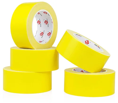 Miniatura 10 de Cinta adhesiva amarilla pesada, 9 mil de grosor, 2 pulgadas x 30 yardas, fuerte resistencia industrial, flexible, sin residuos, impermeable