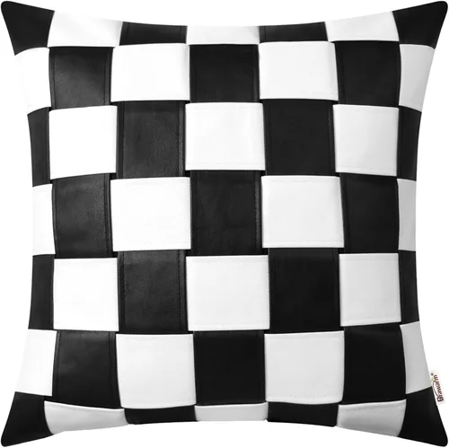 Miniatura 28 de BRAWARM Fundas de almohada de tiro de cuero sintético de 18 x 18 pulgadas, fundas de almohada de cuero marrón foca paquete de 2, almohadas Sello